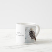 Snowy Owl espresso mok (Voorkant rechts)