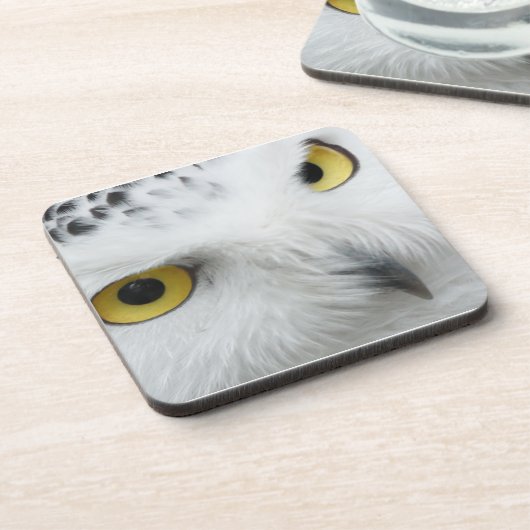 Snowy Owl Eyes Onderzetter (Linkerzijde)