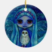 Snowy Owl Fairy Ornament (Achterkant)