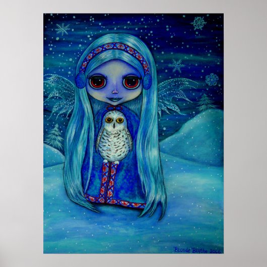 Snowy Owl Fairy Poster (Voorkant)
