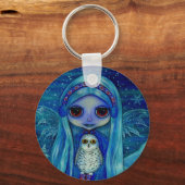 Snowy Owl Fairy Sleutelhanger (Voorkant)