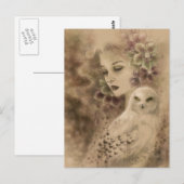 Snowy Owl Fantasy Art Briefkaart (Voorkant / Achterkant)