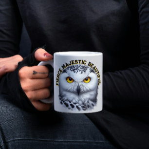 Snowy Owl Fierce Majestic Beautiful Koffiemok