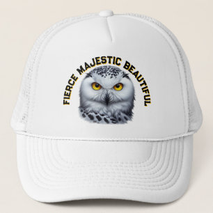 Snowy Owl Fierce Majestic Beautiful Trucker Pet