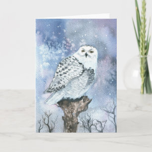 Snowy Owl Fine Art Wenskaart Kaart