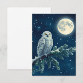 Snowy Owl fun Christmas card (Voorkant / Achterkant)