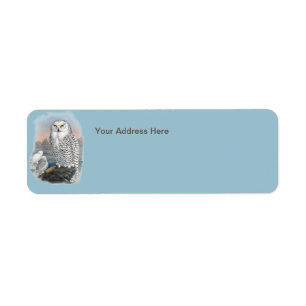  Snowy Owl Gould Etiket