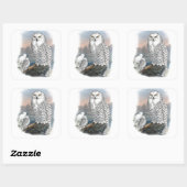  Snowy Owl Gould Vierkante Sticker (Vel)