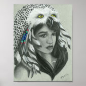 Snowy Owl Head Dress Poster (Voorkant)