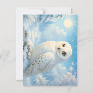 Snowy Owl in a Winter Wonderland Briefkaart