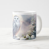 Snowy Owl in Moonlit Winter Garden Grote Koffiekop (Voorkant rechts)