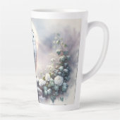 Snowy Owl in Moonlit Winter Garden Latte Mok (Rechts)