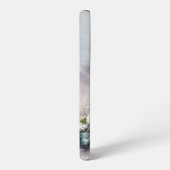 Snowy Owl in Moonlit Winter Garden Samsung Galaxy Hoesje (Linkerkant)