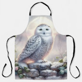 Snowy Owl in Moonlit Winter Garden Schort (Voorkant)