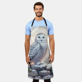 Snowy Owl in Moonlit Winter Garden Schort (Gedragen)