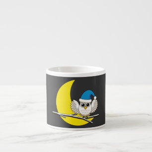 Snowy Owl in New Moon Winter Night Espresso Kop