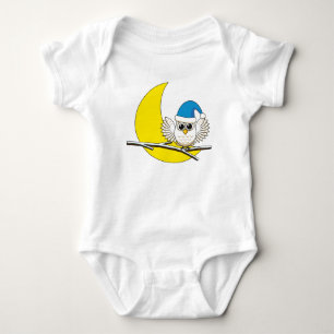 Snowy Owl in New Moon Winter Night Romper