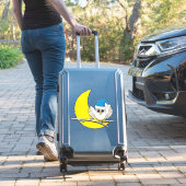 Snowy Owl in New Moon Winter Night Sticker (Koffer Insitu)