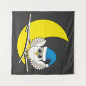 Snowy Owl in New Moon Winter Night Wandkleed (Voorkant (horizontaal))