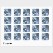 Snowy Owl in Winter Vierkante Sticker (Vel)
