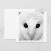 Snowy Owl Invitation Kaart (Voorkant / Achterkant)