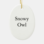 Snowy Owl, John Audubon Keramisch Ornament (Achterkant)