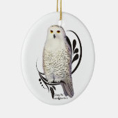 Snowy Owl Keramisch Ornament (Rechts)