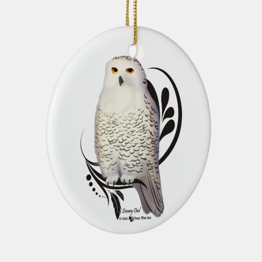 Snowy Owl Keramisch Ornament (Rechts)