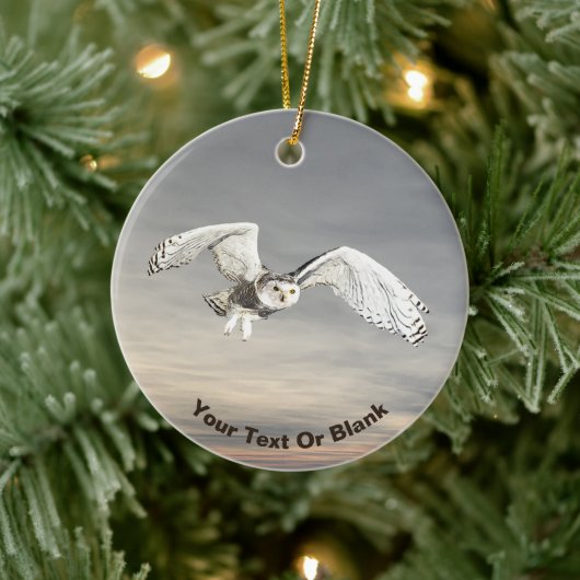 Snowy Owl Keramisch Ornament (Boom)