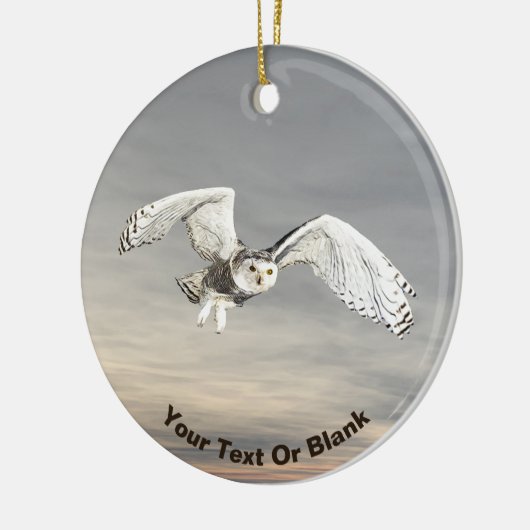 Snowy Owl Keramisch Ornament (Links)