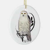 Snowy Owl Keramisch Ornament (Rechts)