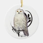 Snowy Owl Keramisch Ornament (Voorkant)