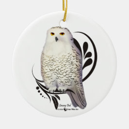 Snowy Owl Keramisch Ornament