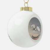 Snowy Owl Keramische Bal Ornament (Links)