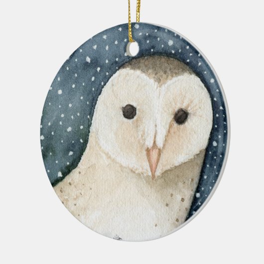 Snowy Owl kerstversiering Keramisch Ornament (Links)