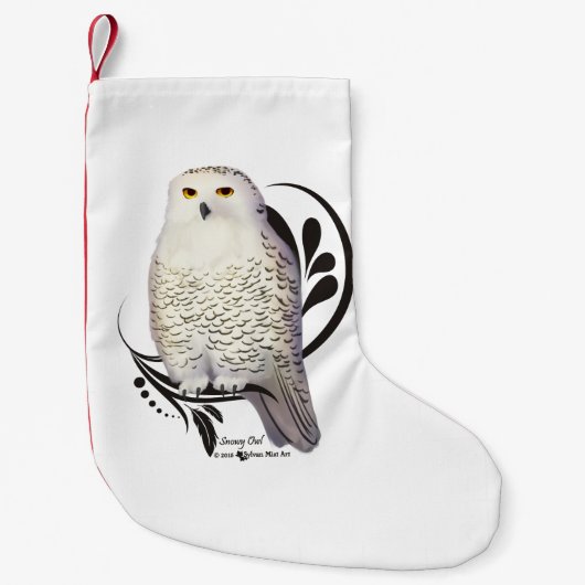 Snowy Owl Kleine Kerstsok (Voorkant)