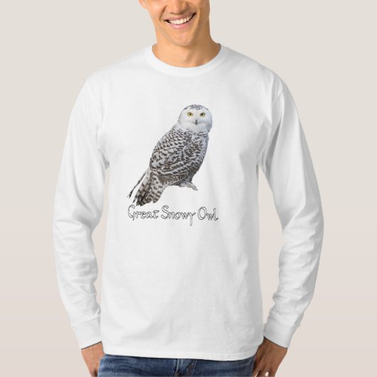 Snowy Owl Lang T-shirt (Voorkant)