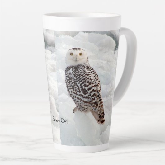 Snowy Owl latte mok (Rechterhoek)