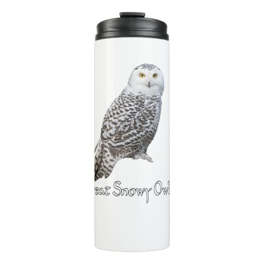 Snowy Owl Leak Proof Thermal Tumbler Thermosbeker (Voorkant)