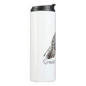 Snowy Owl Leak Proof Thermal Tumbler Thermosbeker (Gedraaid links)