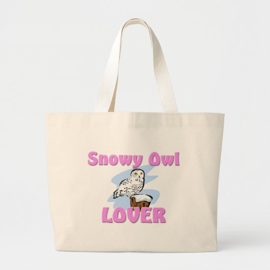 Snowy Owl Lover Grote Tote Bag (Voorkant)