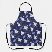 Snowy Owl met Pet Happy Hoots Pattern Kerstmis Schort (Voorkant)