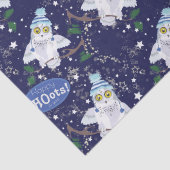 Snowy Owl met Pet kerstpapier Tissuepapier (Detail)