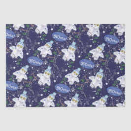 Snowy Owl met Pet kerstpapier Tissuepapier