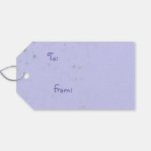 Snowy Owl met Winter Pet Cadeaulabel (Achterkant Horizontaal)