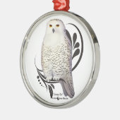 Snowy Owl Metalen Ornament (Links)