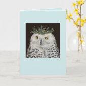 Snowy owl Mistress-kaart Kaart (Gele Bloem)