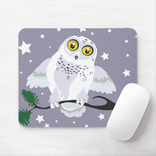 Snowy Owl Mousepad Muismat (Met muis)