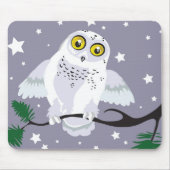 Snowy Owl Mousepad Muismat (Voorkant)