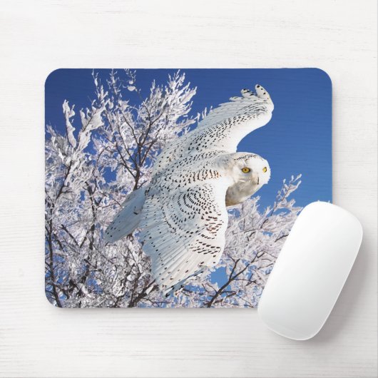 "Snowy Owl" Mousepad Muismat (Met muis)
